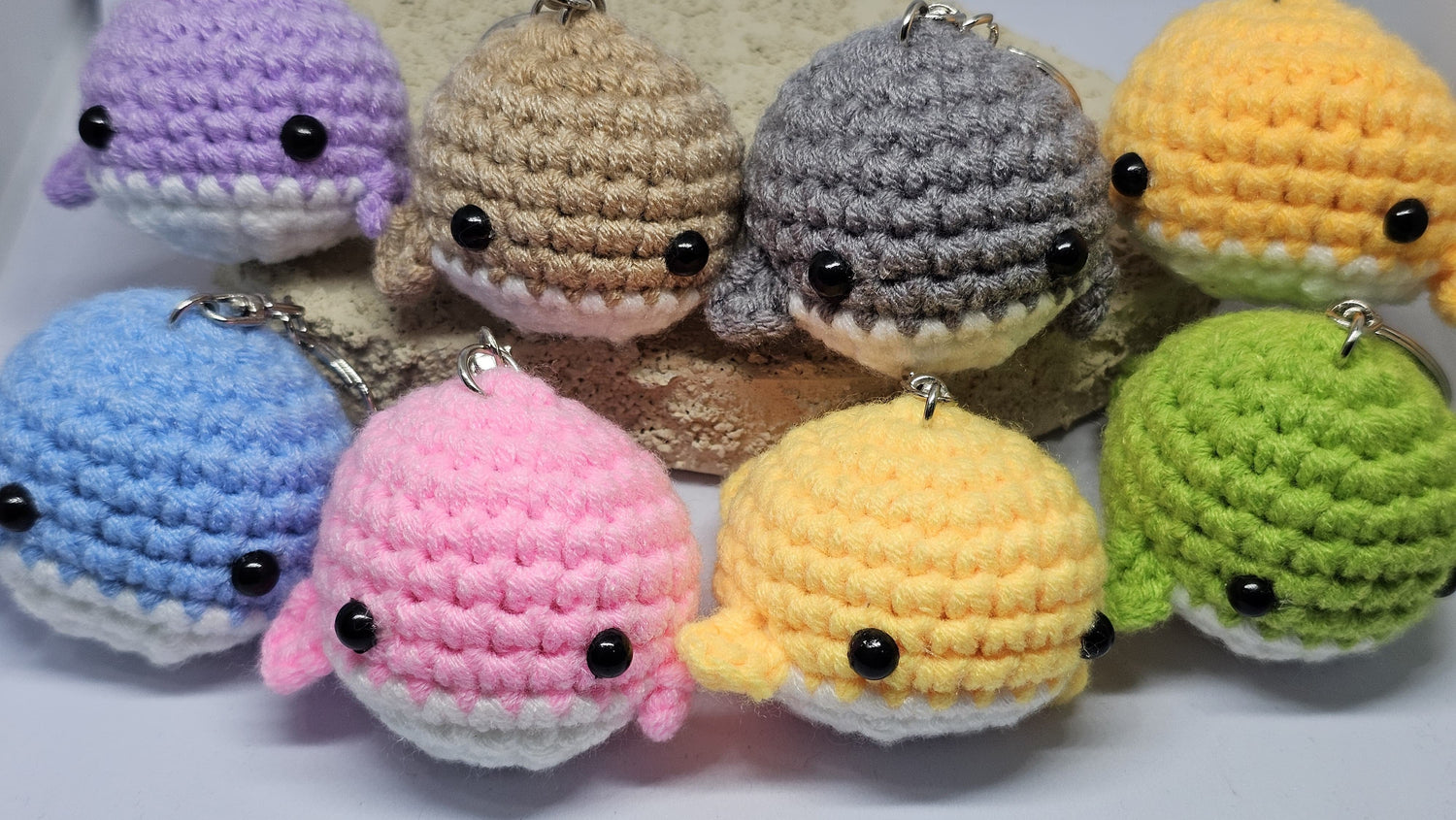 Handmade Crochet Whale Keychain