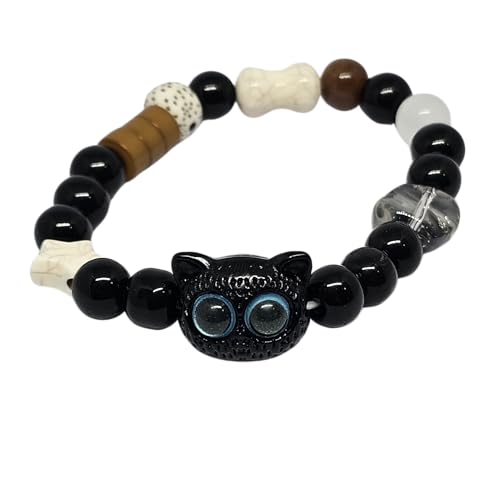 WhimsyWoven Vintage Cat Bracelet – Charm Editions (Unisex) (Blue)