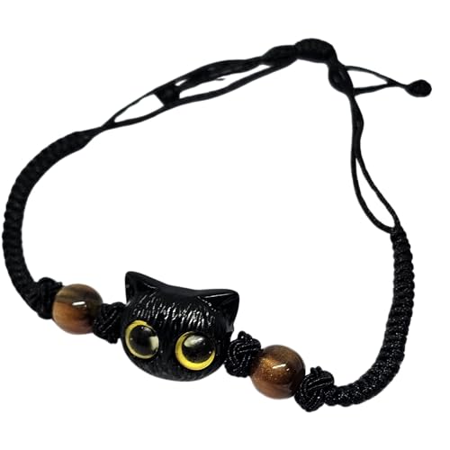 WhimsyWoven Vintage Cat Bracelet – Charm Editions (Unisex) (Yellow-kucing)