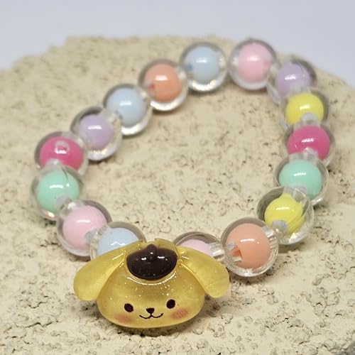 Rainbow Whispers – Handmade Beaded Bracelet, Nature-Inspired Jewelry Gift (Animal Edition) (Pompompurin)