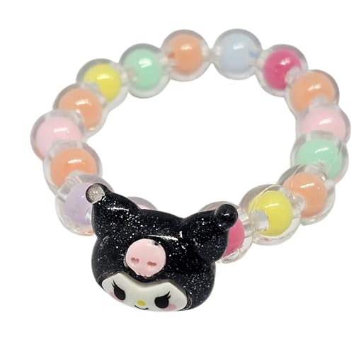 Rainbow Whispers – Handmade Beaded Bracelet, Nature-Inspired Jewelry Gift (Animal Edition) (Kuromi)