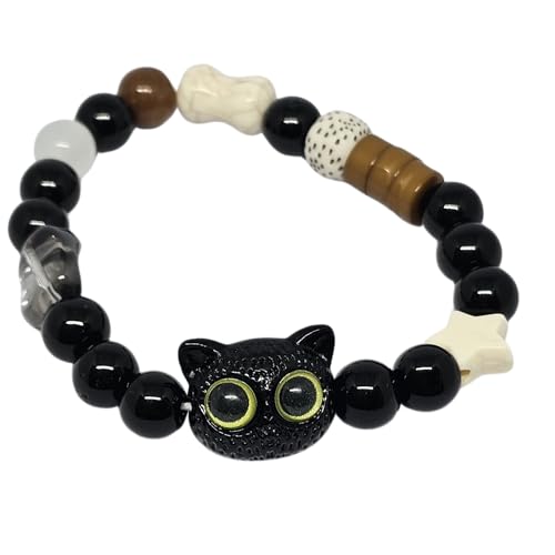 WhimsyWoven Vintage Cat Bracelet – Charm Editions (Unisex) (Yellow)