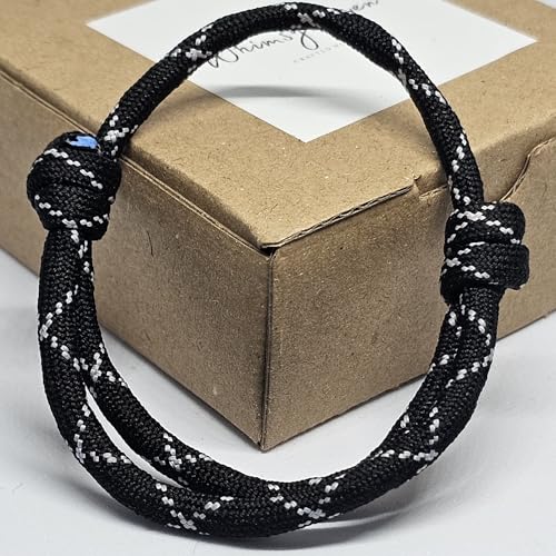 WhimsyWoven Paracord Bracelet Series – Tactical-Inspired Everyday Accessory (Paracord with Black-White Cross Pattern)