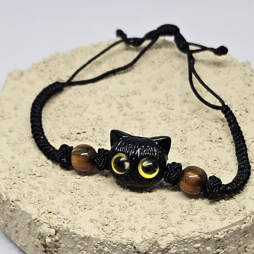 WhimsyWoven Vintage Cat Bracelet – Charm Editions (Unisex) (Yellow-kucing)