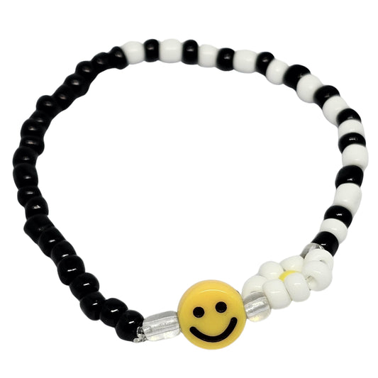 WhimsyWoven Daisy Bracelet – Handmade Bloomlight Series for a Joyful Look (Black Daisy)