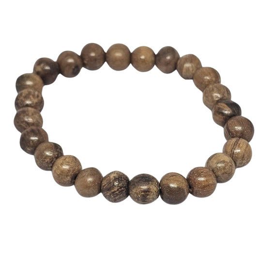 WhimsyWoven Kalimantan Agarwood Bracelet – Vintage Wooden Beads Unisex Natural Style