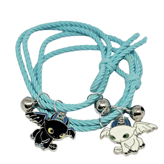 WhimsyWoven Couple Bracelet – Bestie Edition Cute Matching Set for BFFs, Soulmates & Couples (Blue)