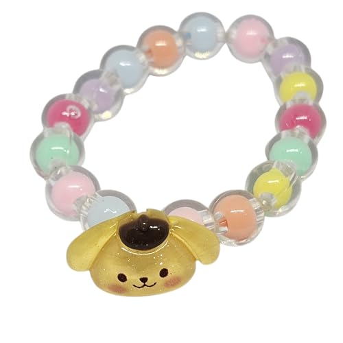 Rainbow Whispers – Handmade Beaded Bracelet, Nature-Inspired Jewelry Gift (Animal Edition) (Pompompurin)
