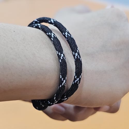 WhimsyWoven Paracord Bracelet Series – Tactical-Inspired Everyday Accessory (Paracord with Black-White Cross Pattern)