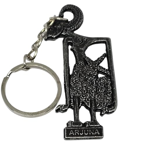 WhimsyWoven Indonesian Wayang Keychain – Wayang Edition (Arjuna)