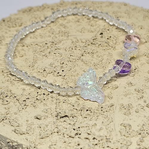 WhimsyWoven Forest Butterfly Bracelet – Nature-Inspired Minimalist Accessory (B-White)