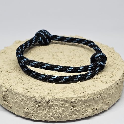 WhimsyWoven Paracord Bracelet Series – Tactical-Inspired Everyday Accessory (Paracord with Black with Teal Stripe)