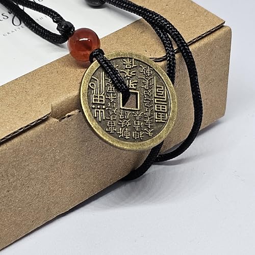 WhimsyWoven Oriental Ethnic Necklace Series – Handcrafted Symbolic Accessories (Coin)