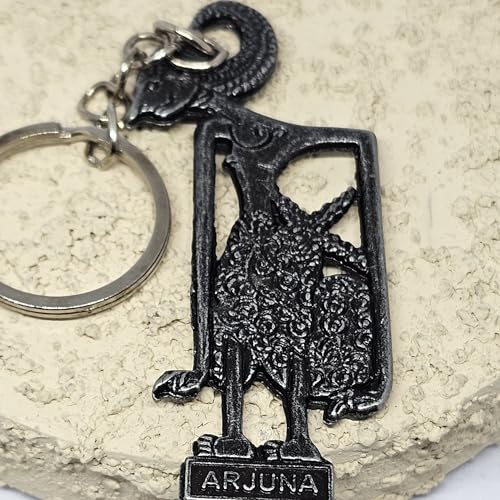 WhimsyWoven Indonesian Wayang Keychain – Wayang Edition (Arjuna)