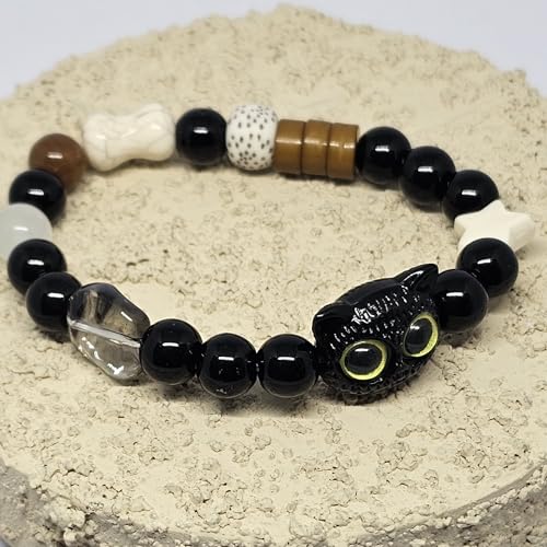 WhimsyWoven Vintage Cat Bracelet – Charm Editions (Unisex) (Yellow)