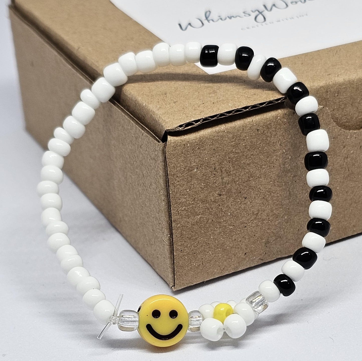 WhimsyWoven Daisy Bracelet – Handmade Bloomlight Series for a Joyful Look (White Daisy)