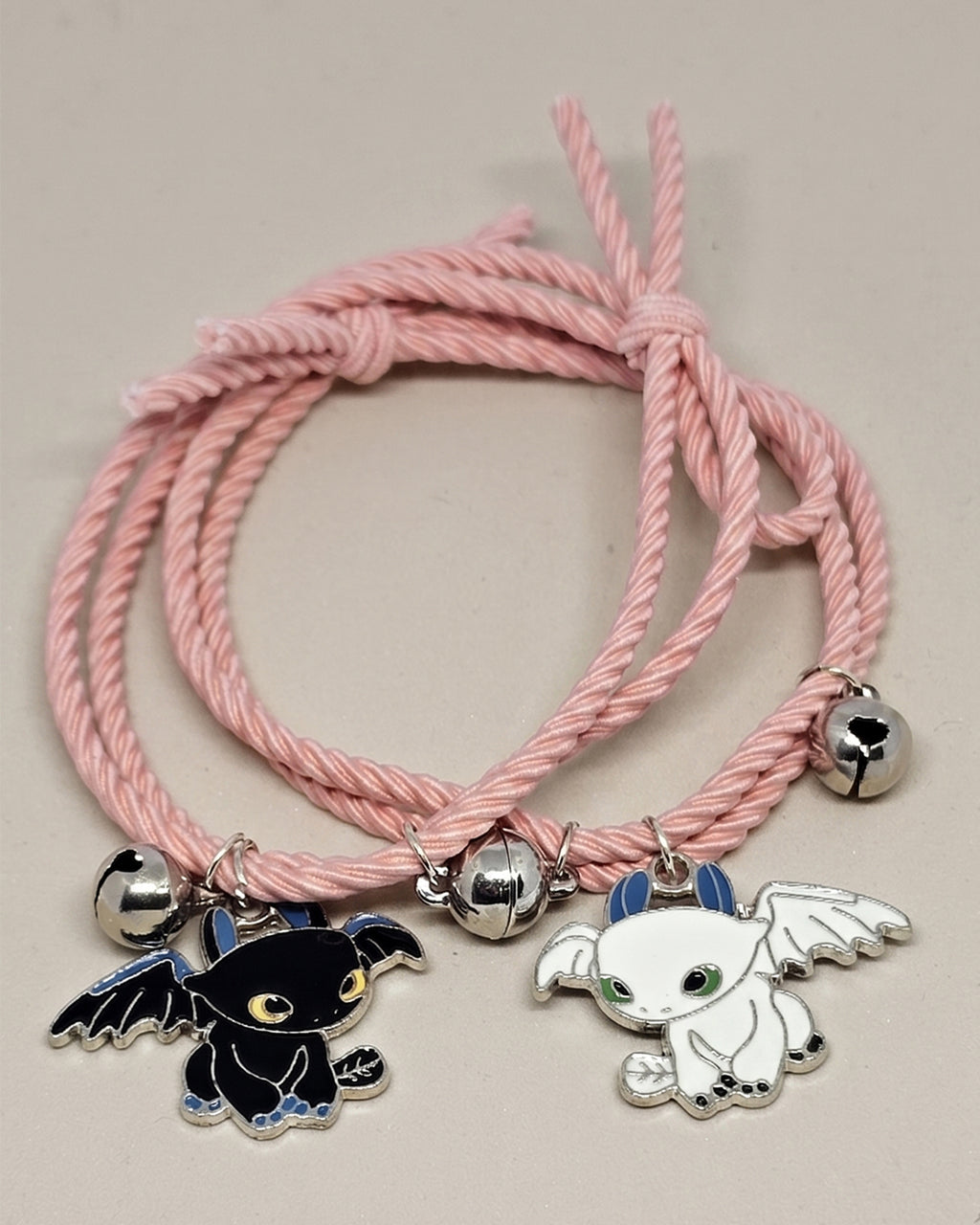 WhimsyWoven Couple Bracelet – Bestie Edition Cute Matching Set for BFFs, Soulmates & Couples (Pink)