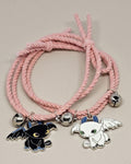 WhimsyWoven Couple Bracelet – Bestie Edition Cute Matching Set for BFFs, Soulmates & Couples (Pink)