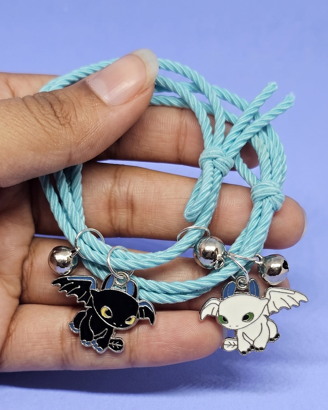 WhimsyWoven Couple Bracelet – Bestie Edition Cute Matching Set for BFFs, Soulmates & Couples (Blue)