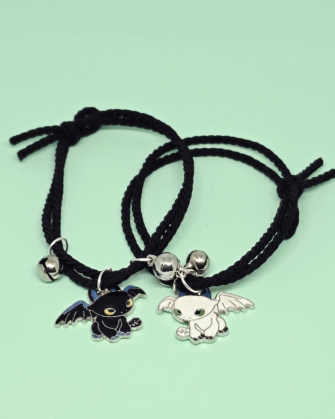 WhimsyWoven Couple Bracelet – Bestie Edition Cute Matching Set for BFFs, Soulmates & Couples (Black)