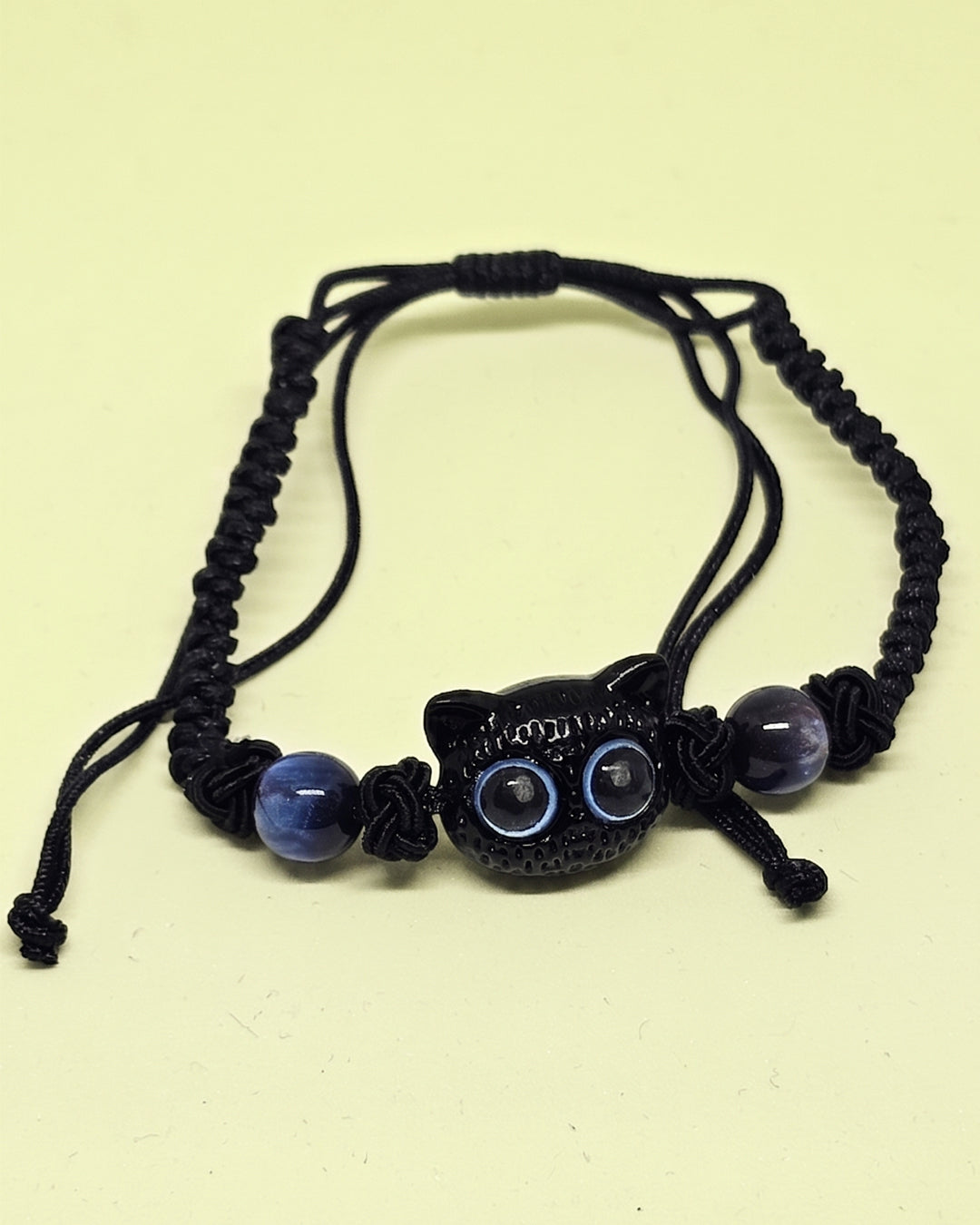WhimsyWoven Vintage Cat Bracelet – Charm Editions (Unisex) (Blue-kucing)