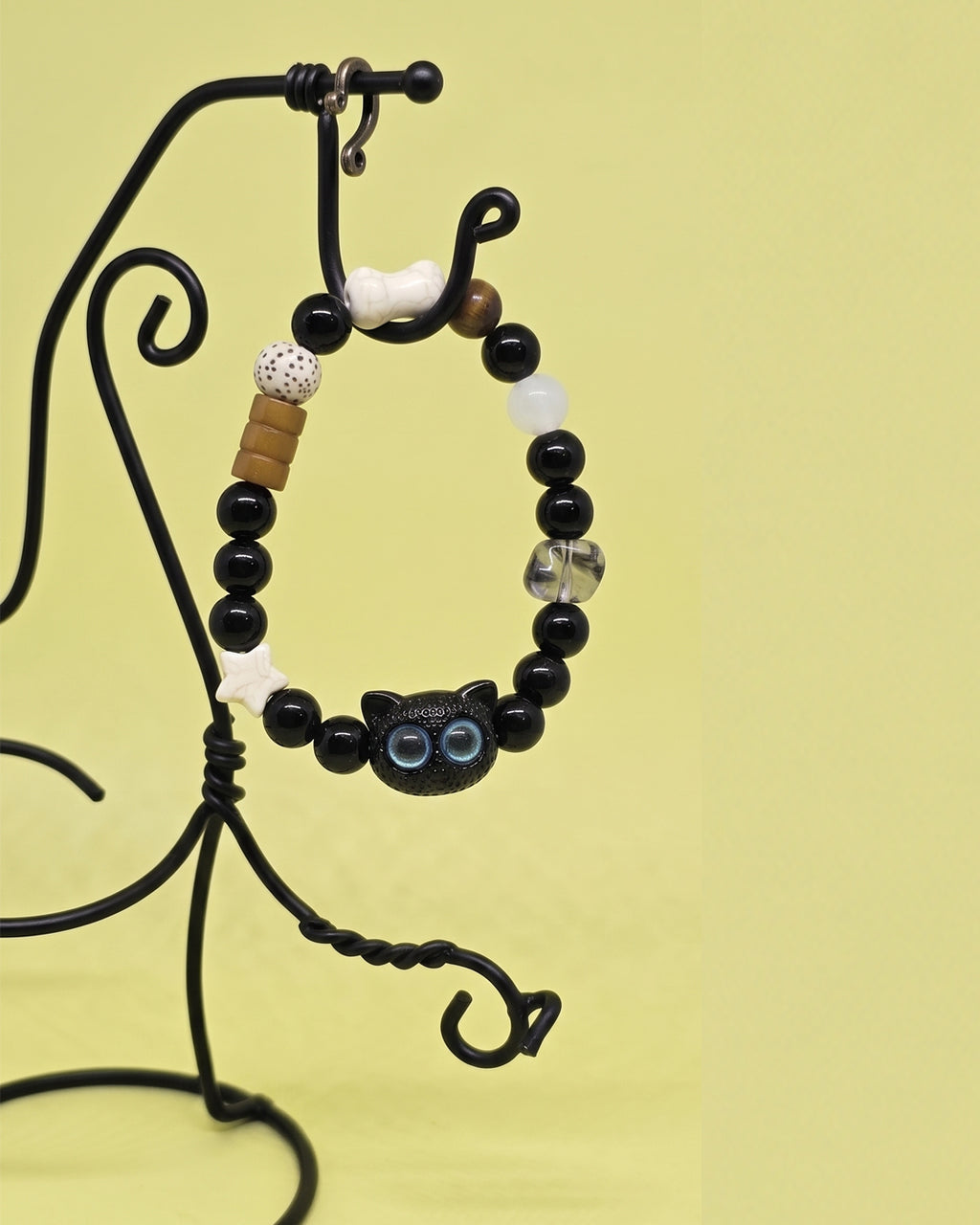 WhimsyWoven Vintage Cat Bracelet – Charm Editions (Unisex) (Blue)