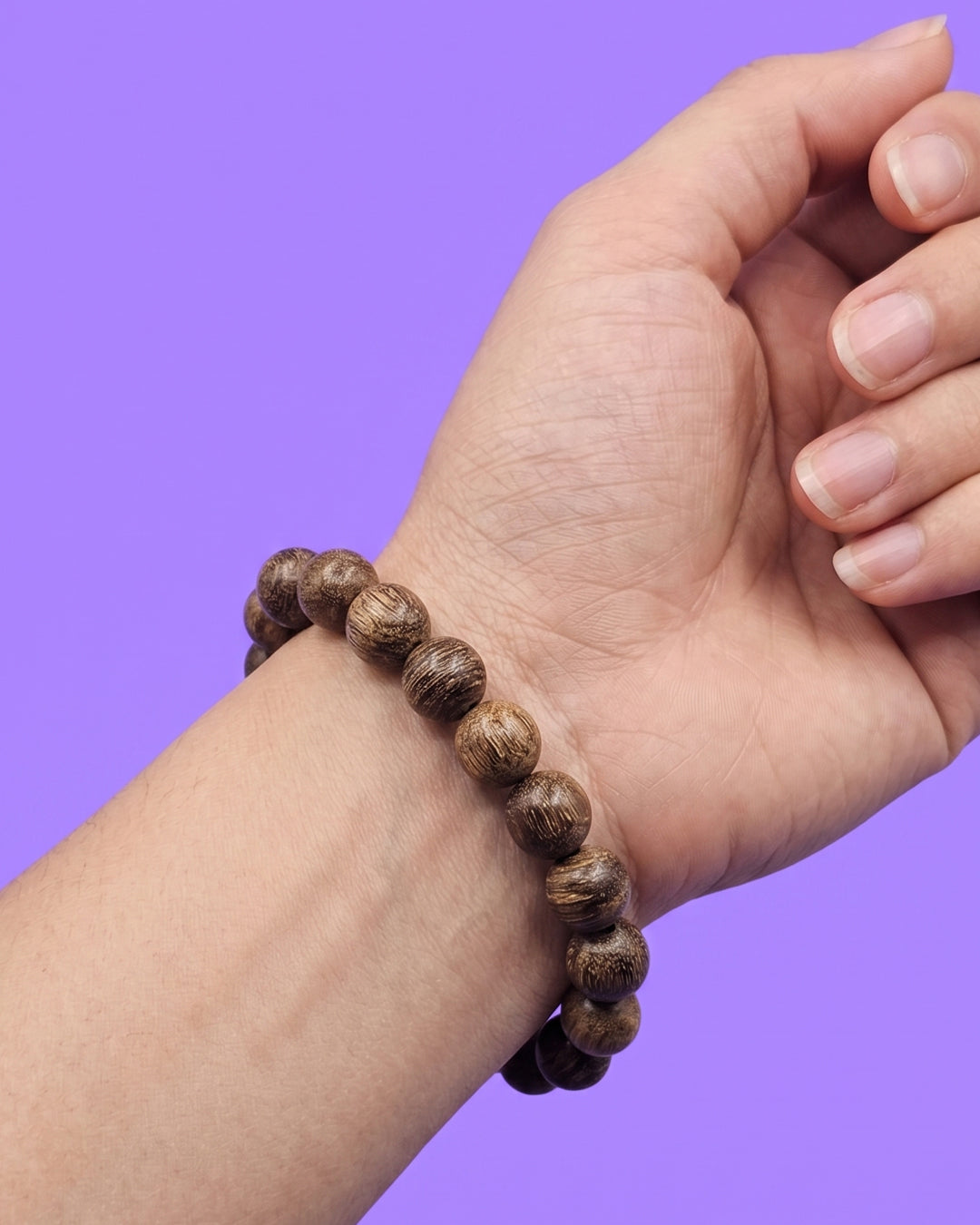 WhimsyWoven Kalimantan Agarwood Bracelet – Vintage Wooden Beads Unisex Natural Style