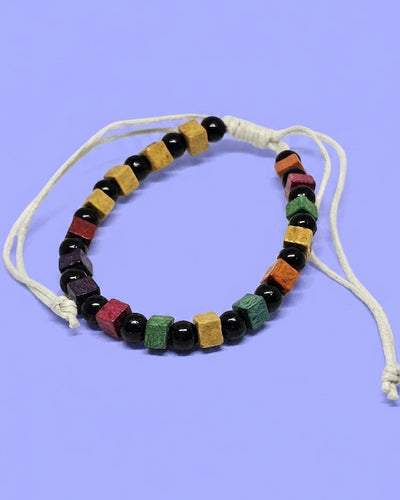 WhimsyWoven Signature Cord Bracelet Series – Handwoven Texture & Artisan Beads (Mix Colors)