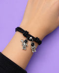 WhimsyWoven Thread of Destiny – Matching Couple Bracelets (astronaut Black #5)