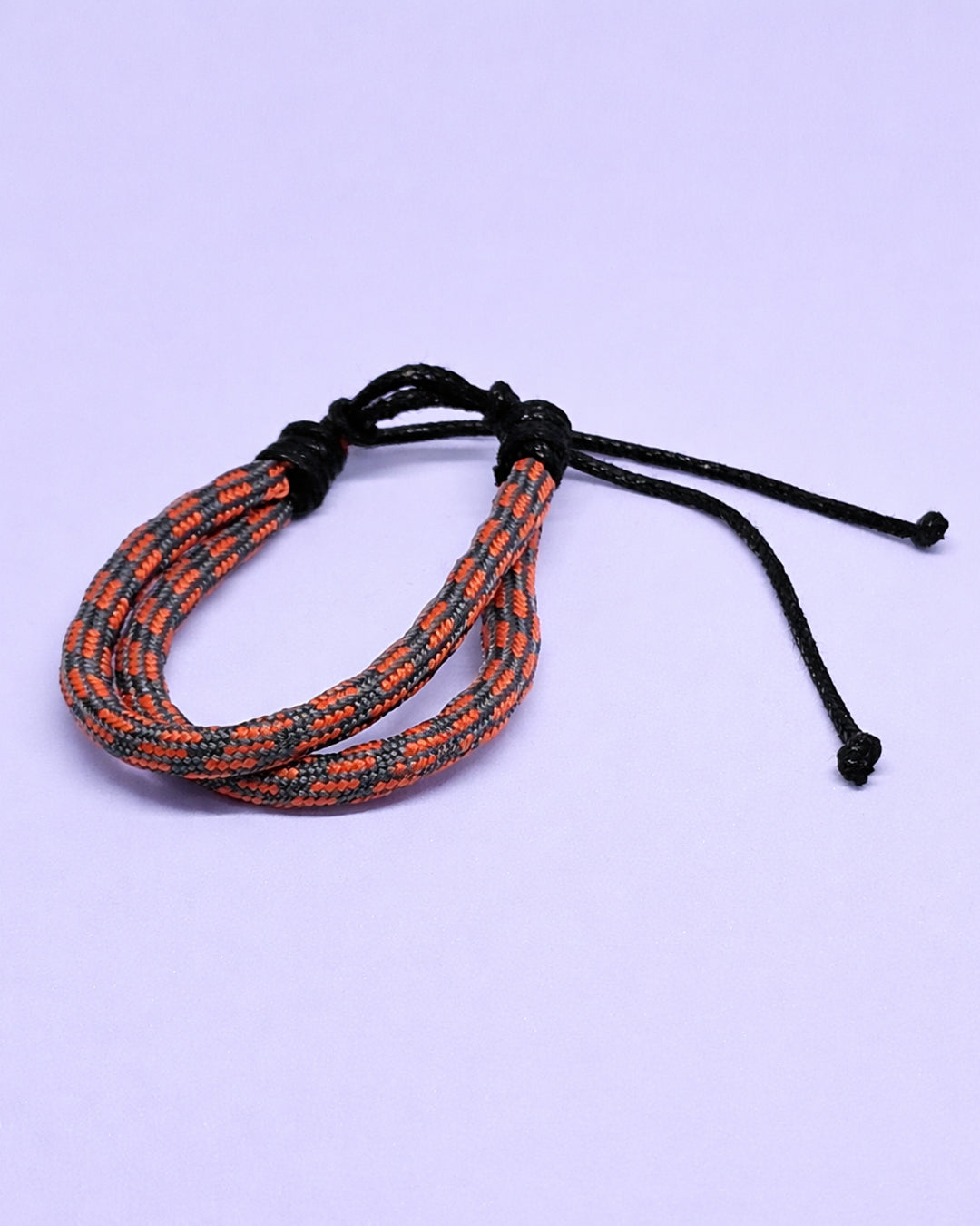 WhimsyWoven Paracord Bracelet Series – Tactical-Inspired Everyday Accessory (Double-Wrap Round Paracord with Grey with Red Stripe)