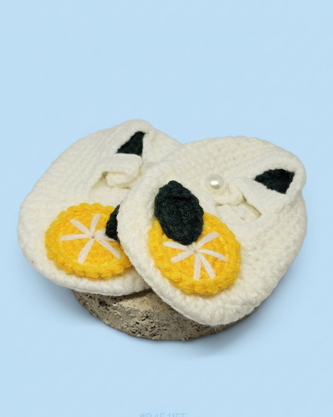 WhimsyWoven Handmade Crochet Baby Shoes – Soft Prewalker Shoes for Baby Girls & Boys – 3–12 Month Size – Gender Neutral Gift (Sweet Citrus)
