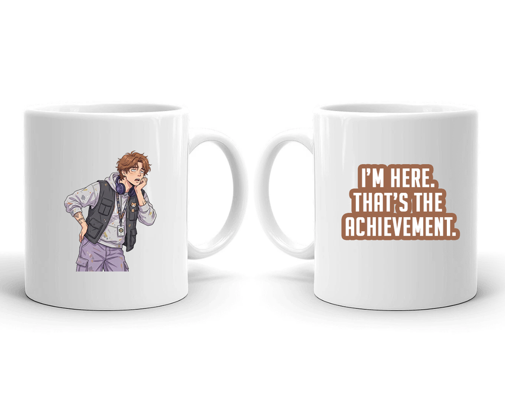 Sarcastic Mug – Im Here Thats the Achievement | WhimsyWoven