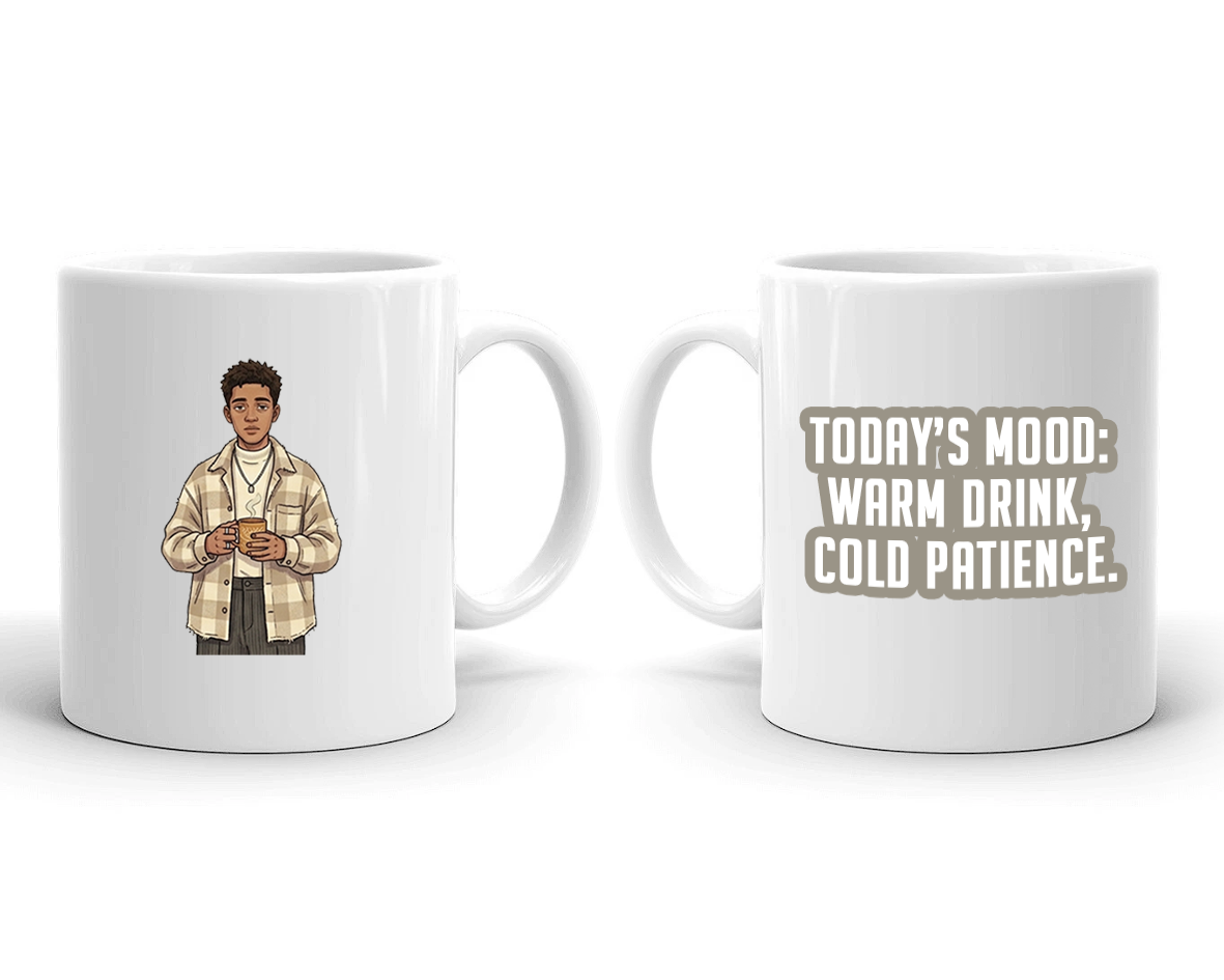 Sarcastic Mug – Warm Drink Cold Patience | WhimsyWoven