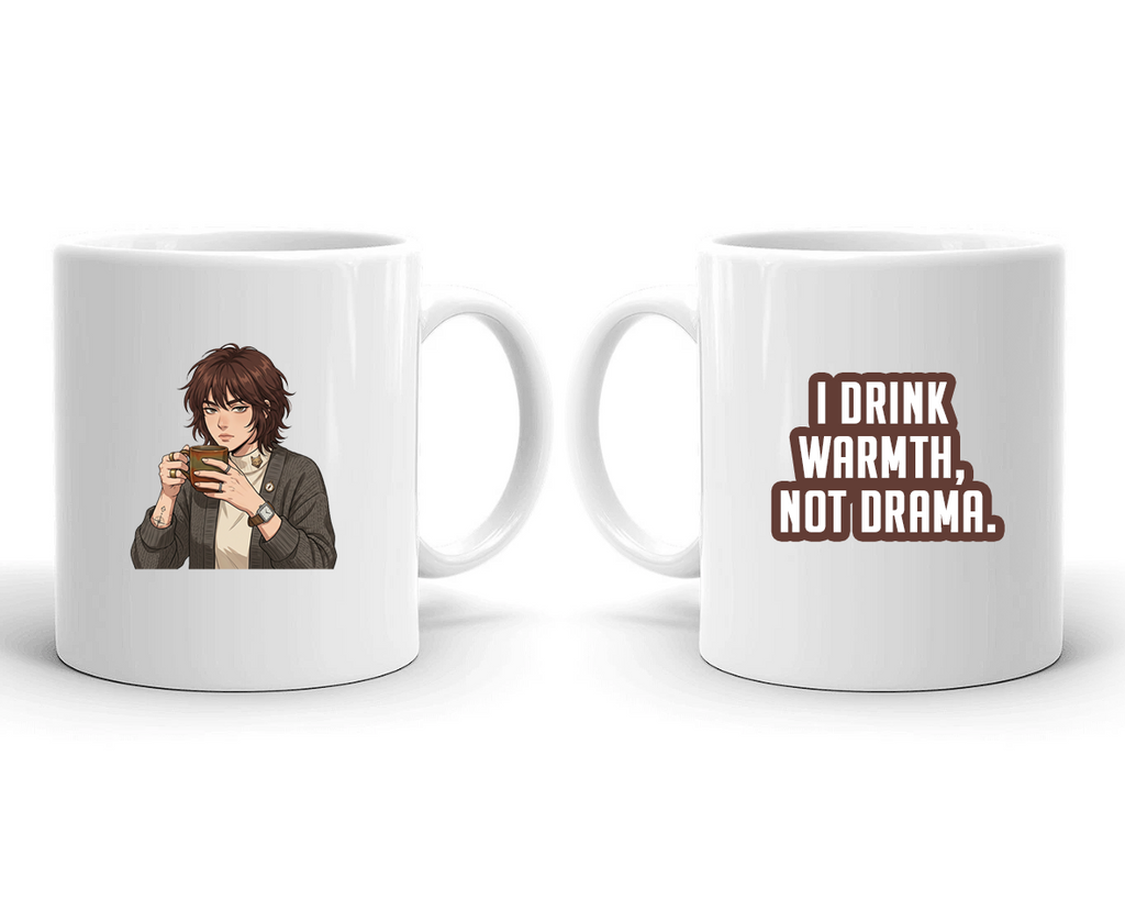 Sarcastic Mug – I Drink Warmth Not Drama | WhimsyWoven