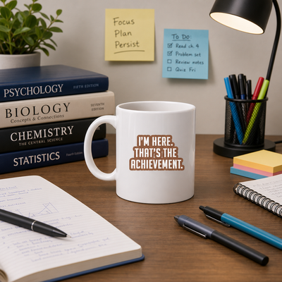 Sarcastic Mug – Im Here Thats the Achievement | WhimsyWoven