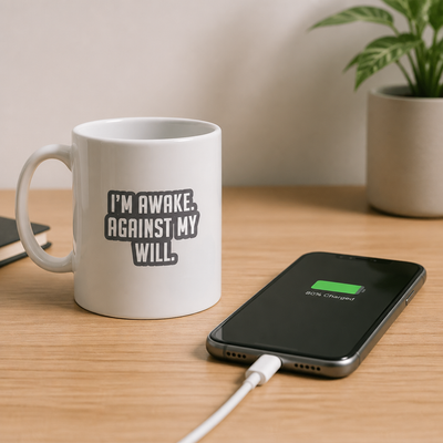 Sarcastic Mug – Im Awake Against My Will | WhimsyWoven