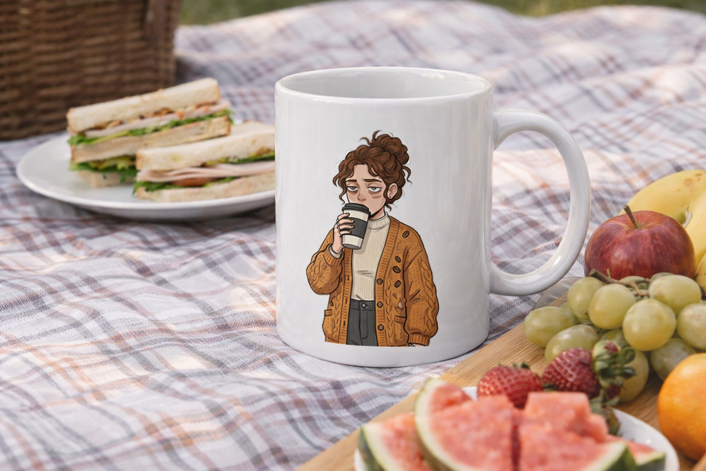 Sarcastic Mug – Caffeine Because People Exist | WhimsyWoven