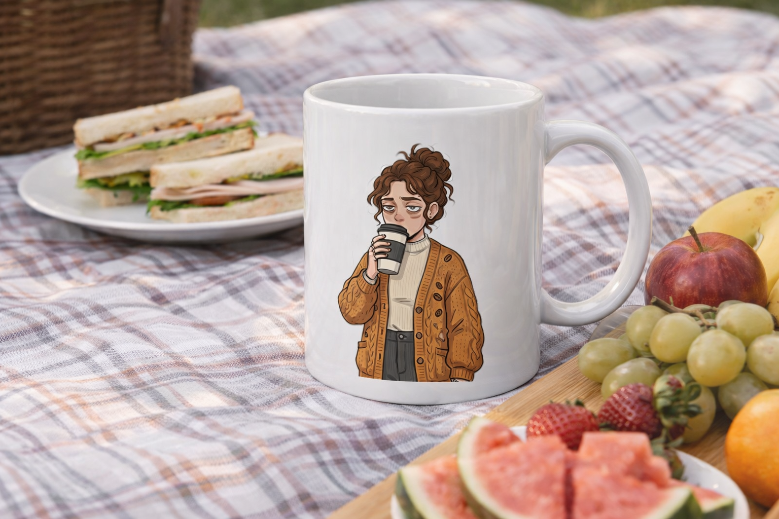 Sarcastic Mug – Caffeine Because People Exist | WhimsyWoven