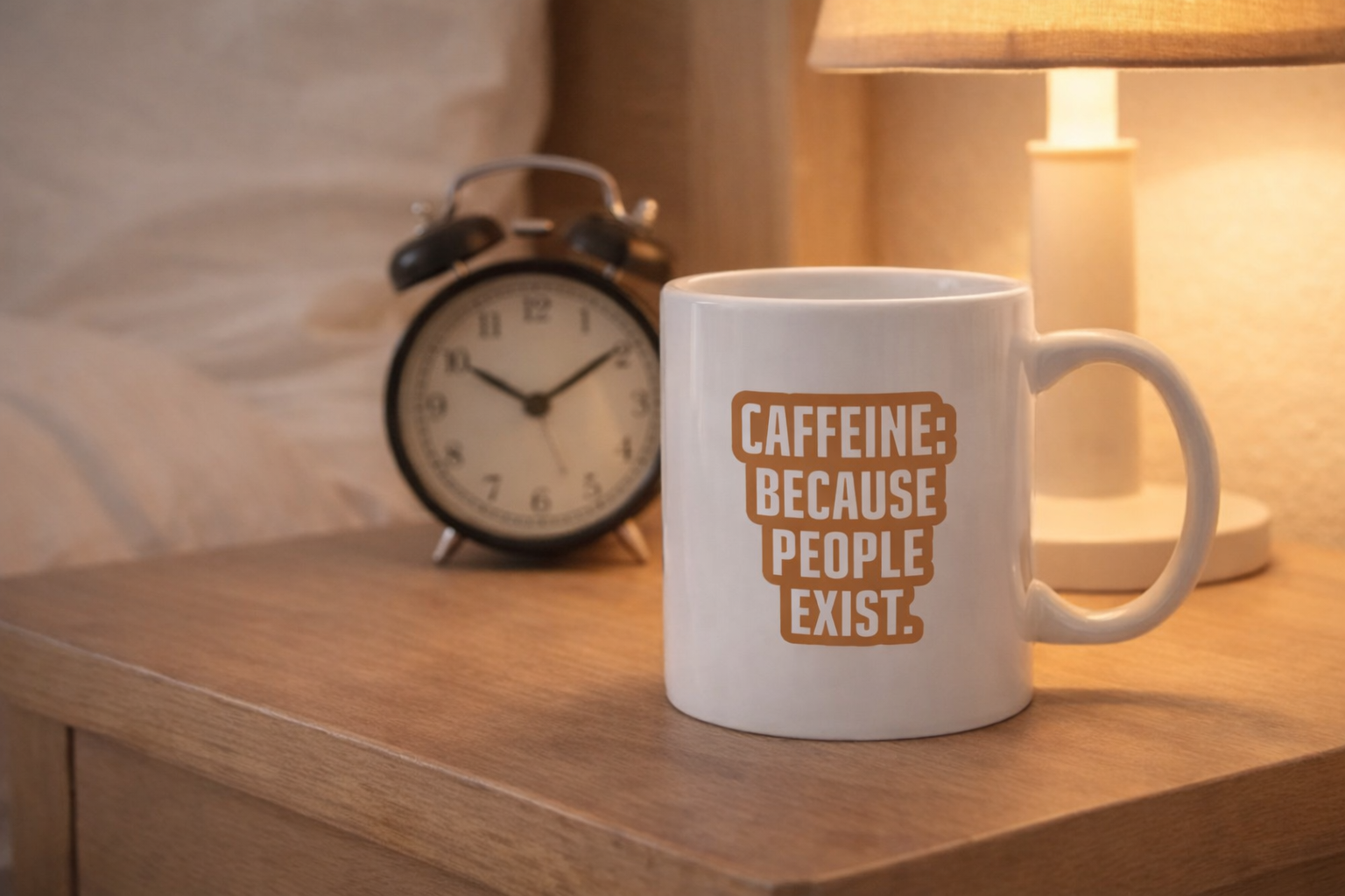 Sarcastic Mug – Caffeine Because People Exist | WhimsyWoven