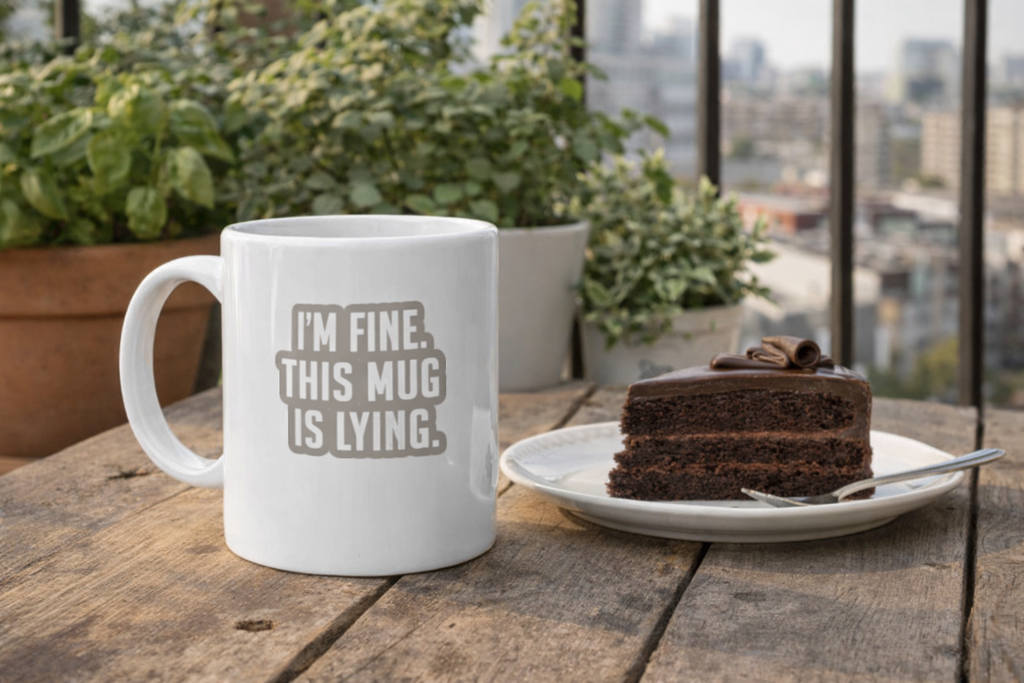 Sarcastic Mug – This Mug Is Lying | WhimsyWoven