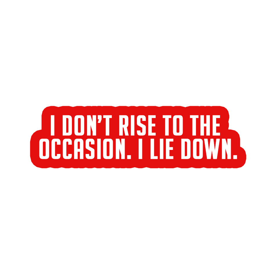 Sarcastic Sticker – I Dont Rise to Occasions | WhimsyWoven