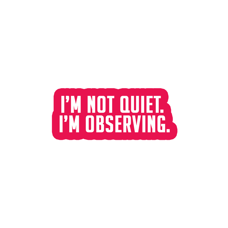 Sarcastic Sticker – Not Quiet Im Observing | WhimsyWoven