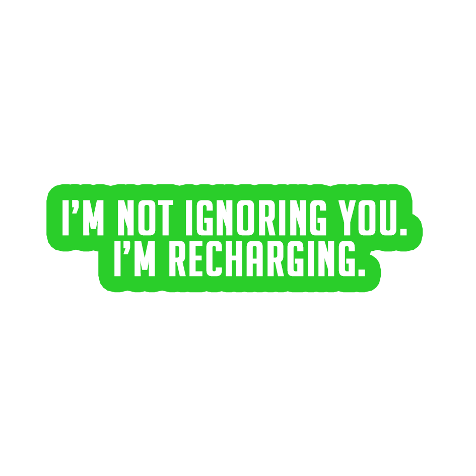 Sarcastic Sticker – Im Recharging | WhimsyWoven