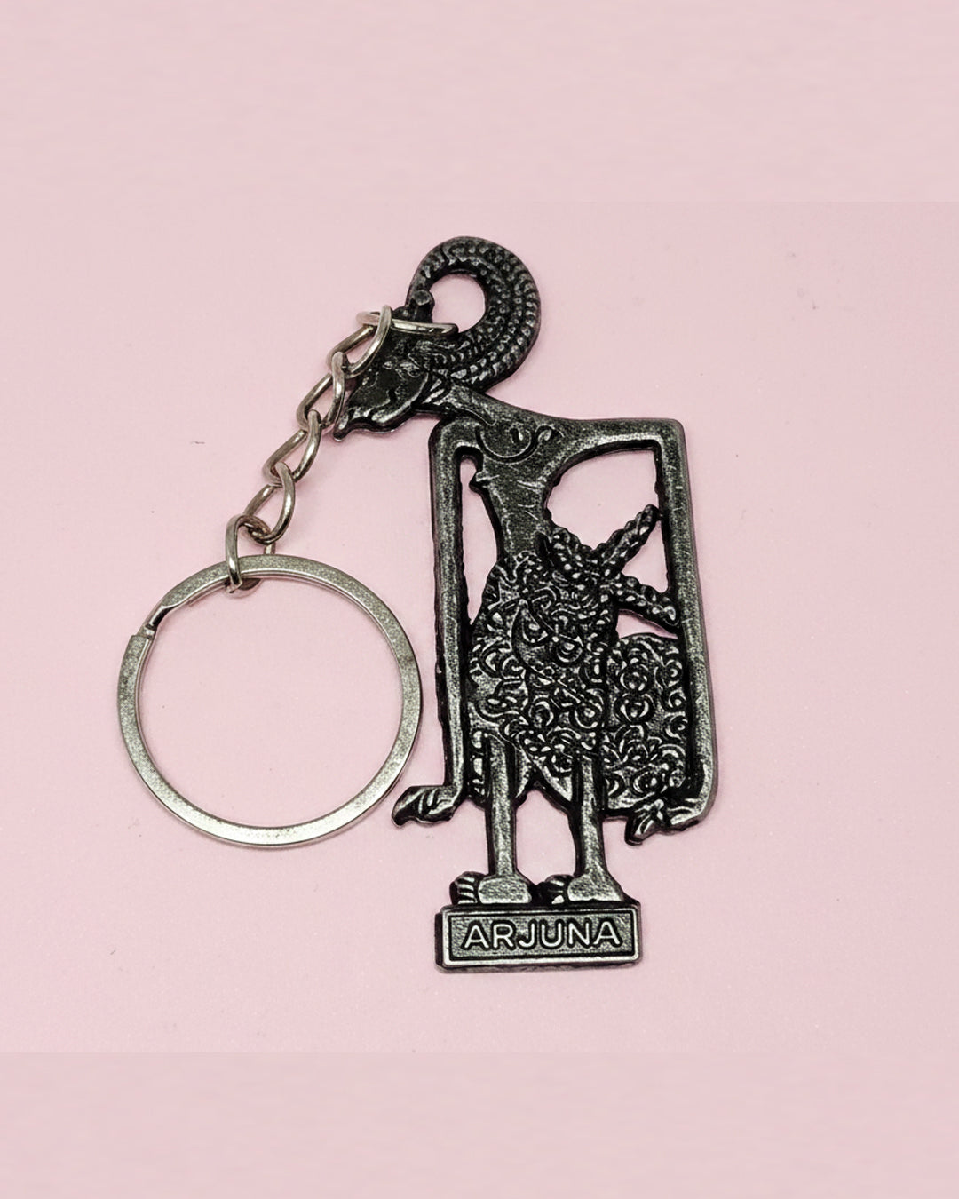 WhimsyWoven Indonesian Wayang Keychain – Wayang Edition (Arjuna)