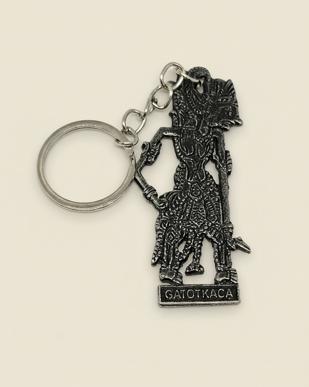 WhimsyWoven Indonesian Wayang Keychain – Wayang Edition (Gatot Kaca)