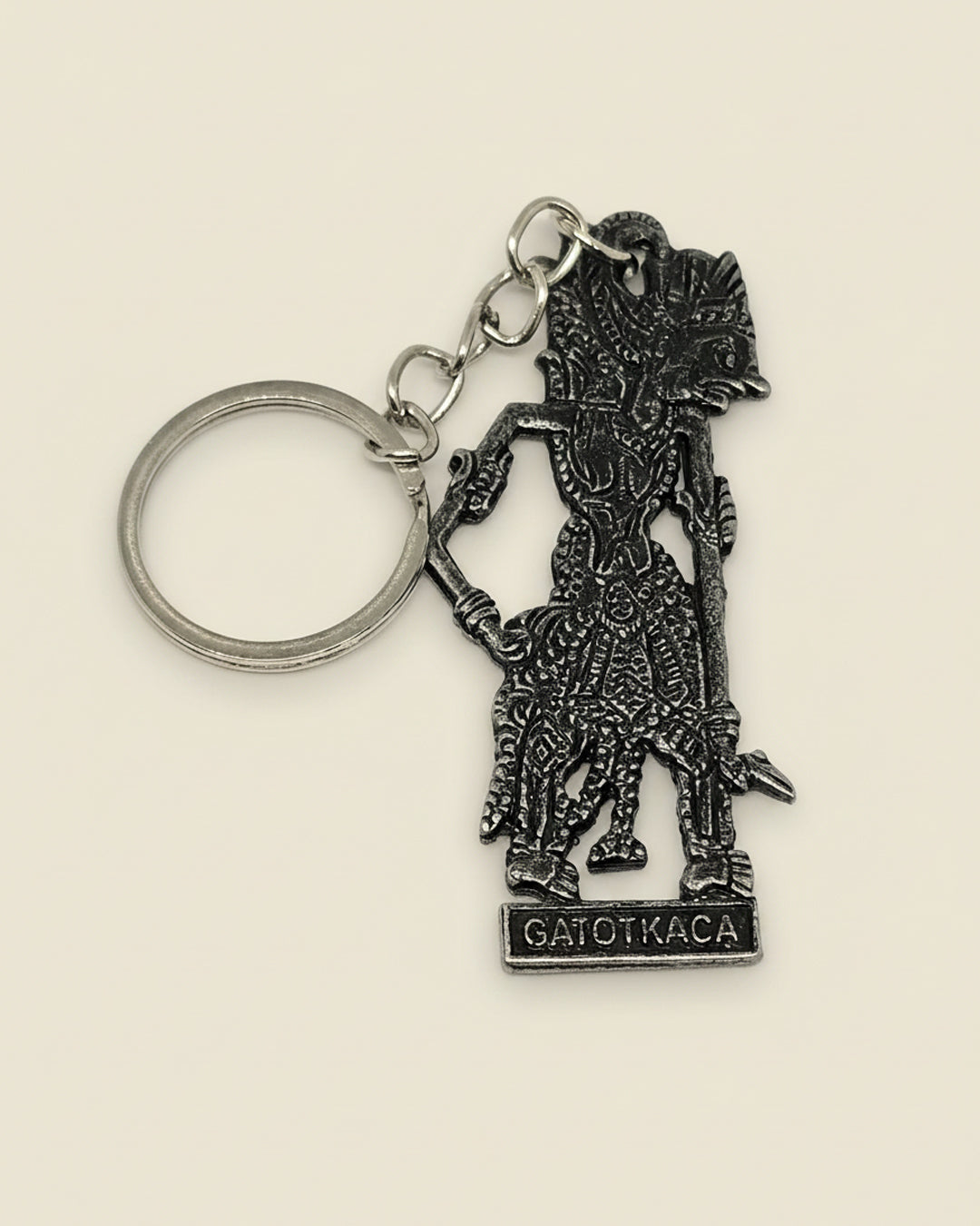 WhimsyWoven Indonesian Wayang Keychain – Wayang Edition (Gatot Kaca)