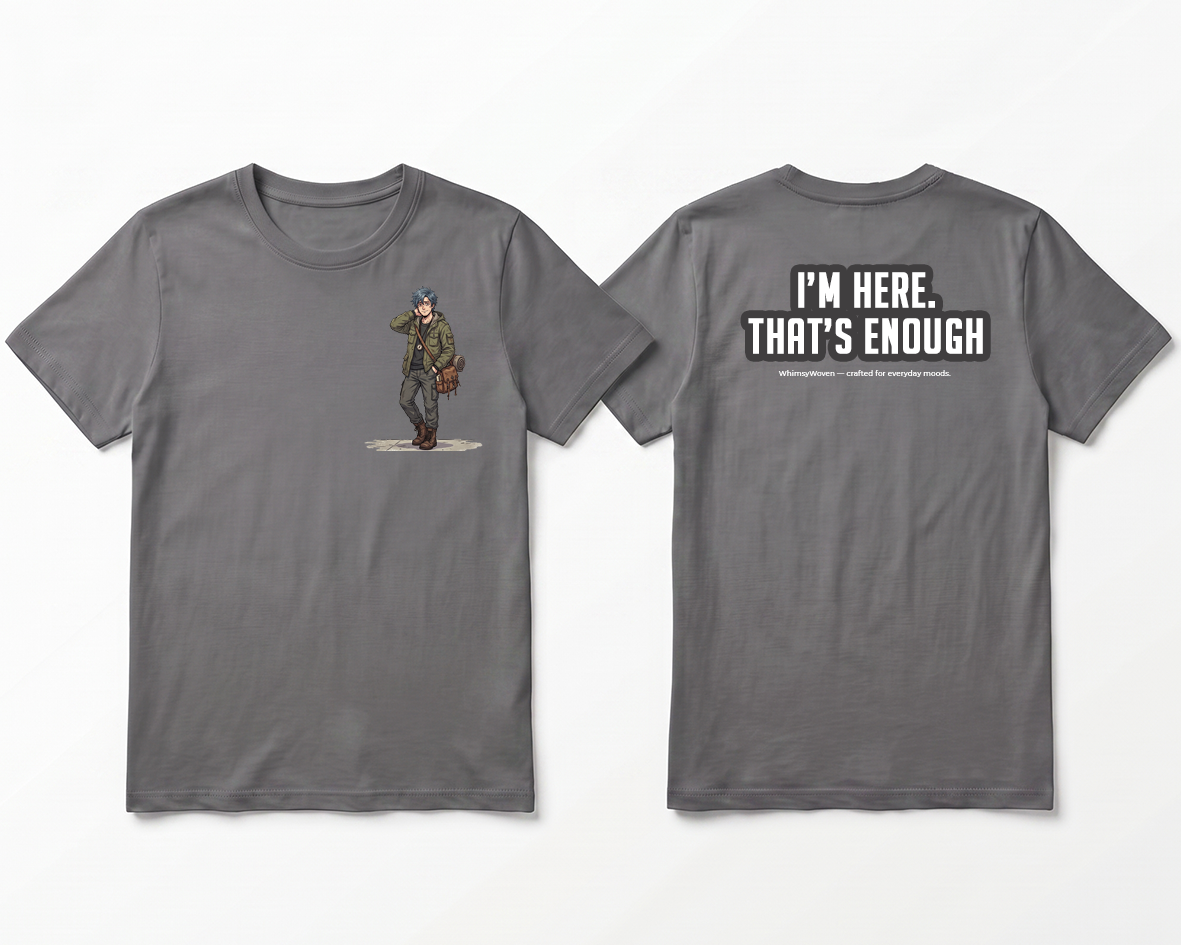 Sarcastic Tee – I'm Here That's Enough | WhimsyWoven