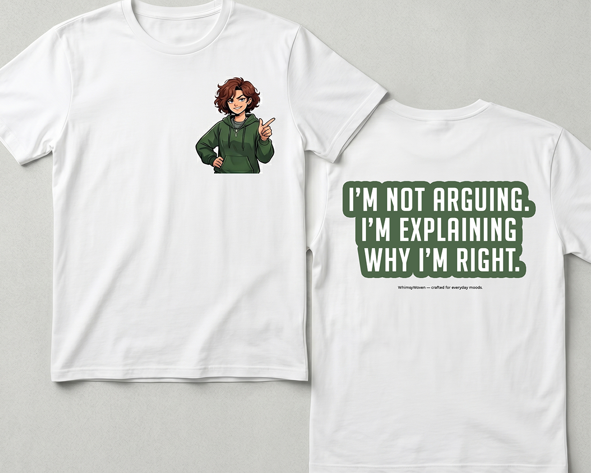 Sarcastic Tee – I'm Not Arguing | WhimsyWoven