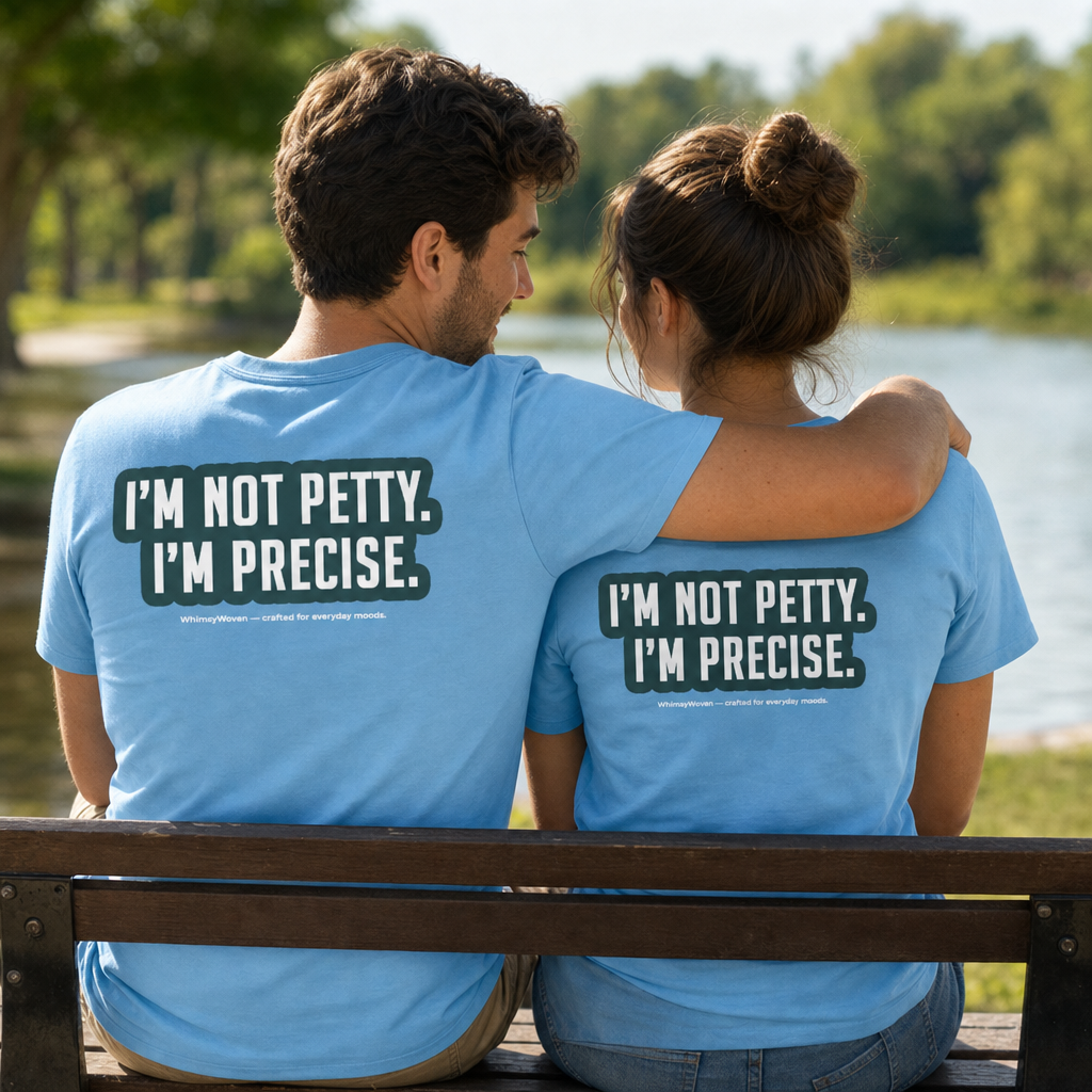 Sarcastic Tee – Not Petty I'm Precise | WhimsyWoven