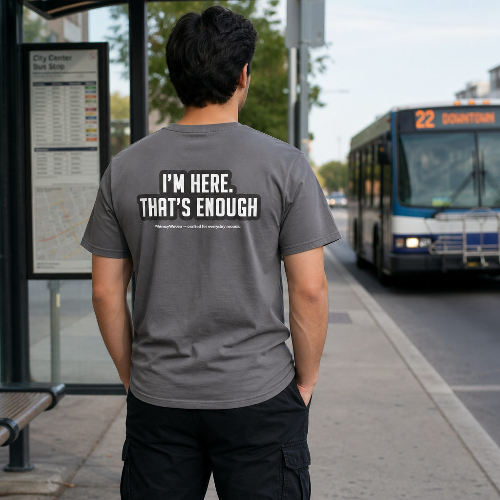 Sarcastic Tee – I'm Here That's Enough | WhimsyWoven